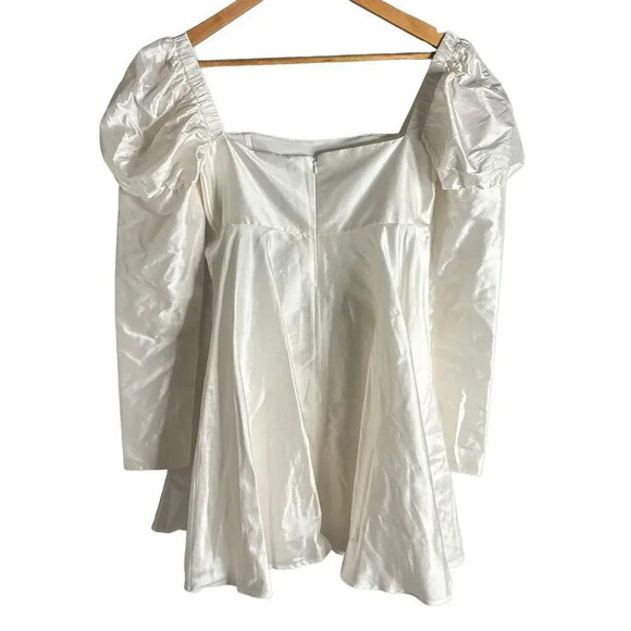 Macgraw Romantic Mini Dress Ivory Size 4 - Picture 7 of 10